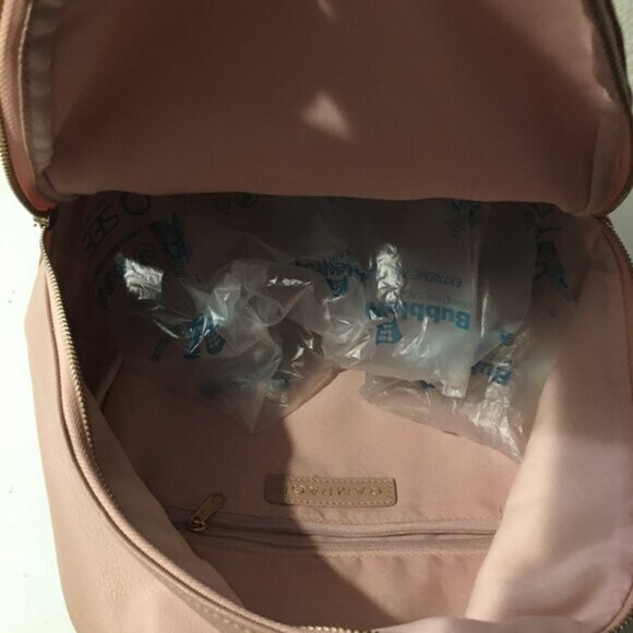 Snoopy Beige Backpack 15x13 New - OOAK Pearls and Bling Bling - Picture 3 of 6